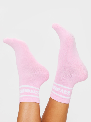 Pink Savage Ankle Socks