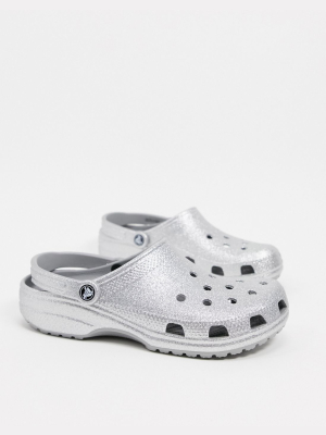 Crocs Originals Clogs In Silver Glitter