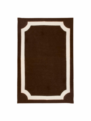 Brown Mansard Reversible Peruvian Flat Weave Rug