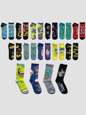 Men's Nickelodeon 15 Days Of Socks Advent Calendar - Assorted Colors One Size