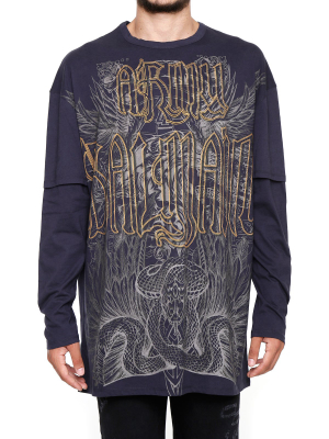 Balmain Army Print Oversize T-shirt