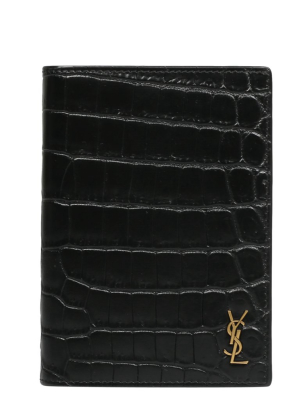 Saint Laurent Logo Plaque Embossed Cardholoder