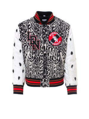 Burberry Animal Print Bomber Jacket