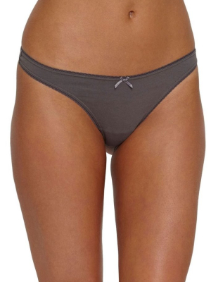 Eberjey Pima Goddess Everyday Thong Charcoal