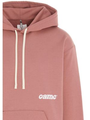 Oamc Logo Print Drawstring Hoodie