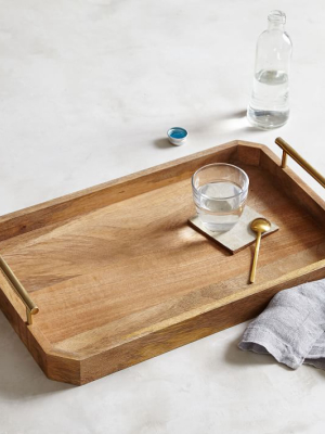 Deco Handle Tray - Brass