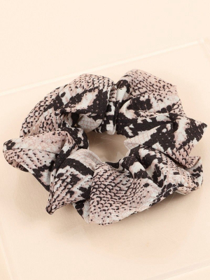 Snake Print Hair Scrunchy