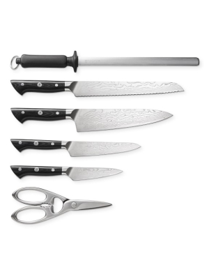 Zwilling Kanren 7-piece Knife Set With Acacia Block