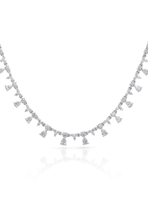 14kt White Gold Diamond Constantine Necklace