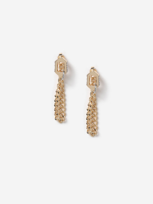 **link Chain Front Back Earrings