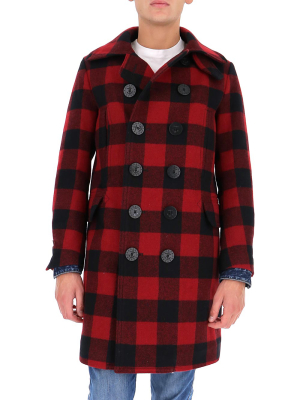 Dsquared2 Double-brasted Checked Coat