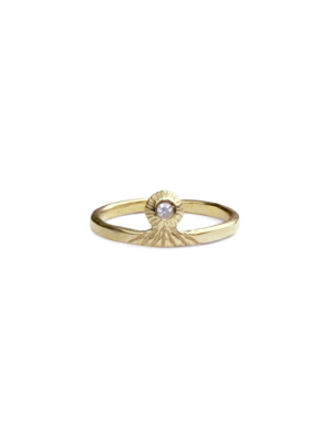 Vision Ring - Yellow Gold/white Diamond