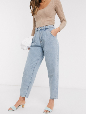 Mango Slouchy Jeans In Light Blue