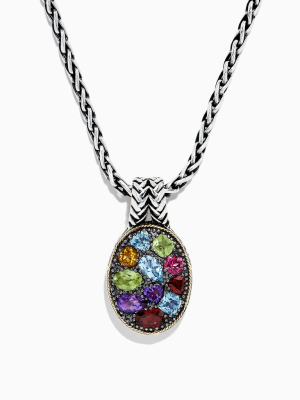 Effy 925 Sterling Silver & 18k Yellow Gold Multi Gemstone Pendant, 3.85 Tcw