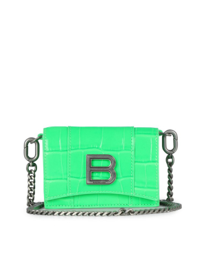 Balenciaga Hourglass Mini Chain Wallet