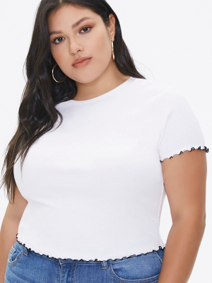 Plus Size Lettuce-edge Tee