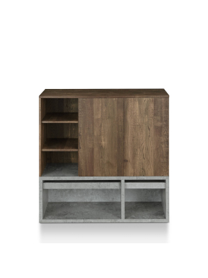 Brisbel Adjustable Shelves Shoe Cabinet Reclaimed Oak - Homes: Inside + Out