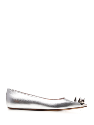 Alexander Mcqueen Spike Studded Ballerina Flats