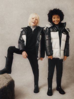 Metallic Finish Puffer Jacket