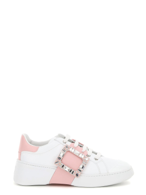 Roger Vivier Viv' Skate Strass Buckle Sneakers