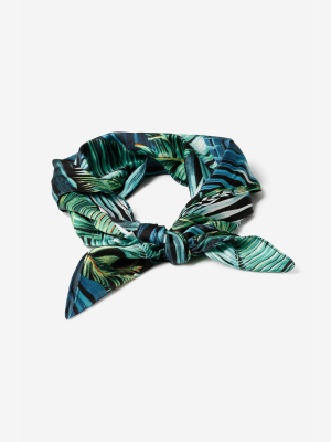 **palm Print Head Scarf