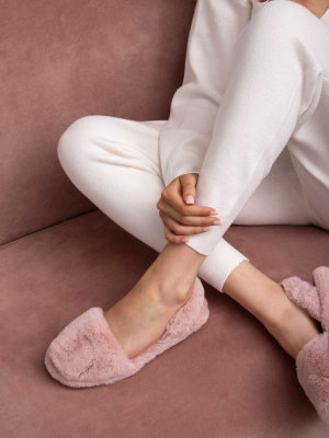 Mia Casa  - Pink Fluffy Balearic Slippers