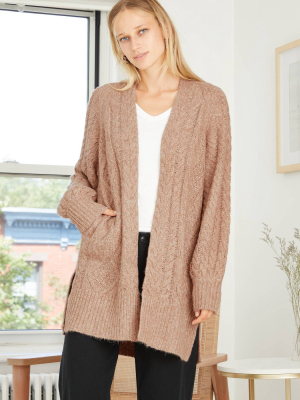 Women's Cable Knit Open-front Cardigan - A New Day™