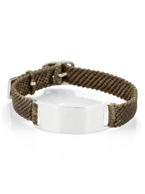 Id Belt Bracelet In Silver And Army