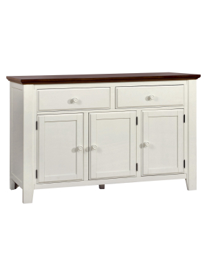 Mariana Dining Buffet Vintage White/dark Oak - Iohomes