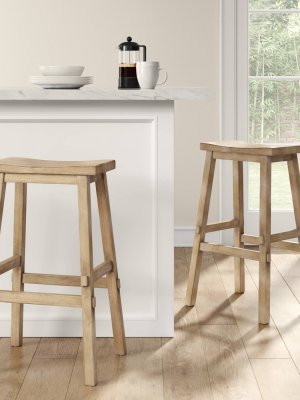 Halifax Farmhouse Wood Barstool - Threshold™