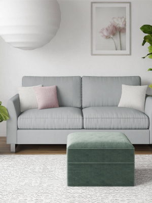 Dante Sofa With Chrome Legs Light Gray - Cosmoliving By Cosmopolitan