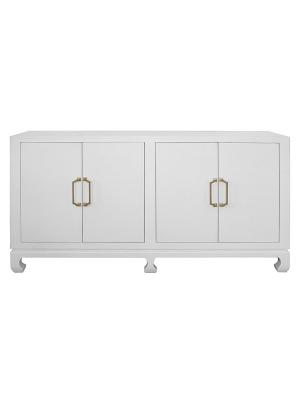 Worlds Away Drayton 4-door Buffet - White