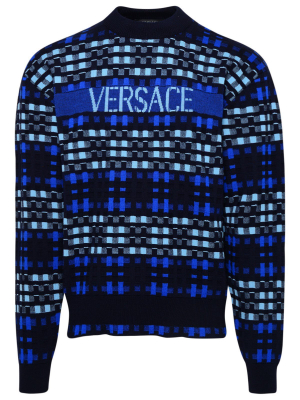 Versace Logo Jacquard Knit Jumper