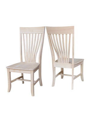 Set Of 2 Amanda Dining Chairs Beige - International Concepts