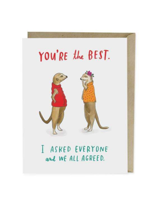 You're The Best Meerkats Card - Em1