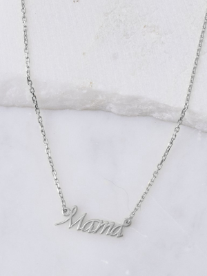 Mama Necklace, Silver