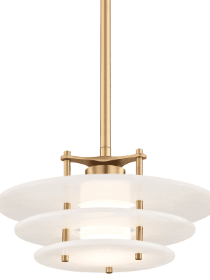 Gatsby Led Pendant Aged Brass