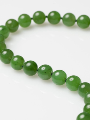 10mm Green Nephrite Jade Necklace