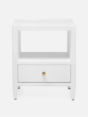 Jarin Low Single Nightstand Designer White