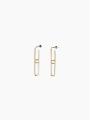 Rectangle Link Earrings