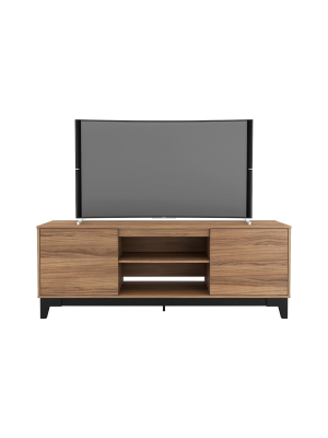 72" Rhapsody Tv Stand With Black Legs Cinnamon - Nexera