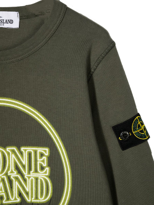 Stone Island Junior Logo Printed Sweatshirt