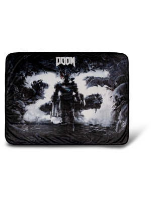 Just Funky Doom Eternal Doomslayer 45x 60 Inch Fleece Throw Blanket