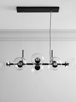 Staggered Glass 8-light Chandelier - Clear