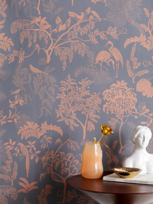 Birds In Trees Toile Removable Wallpaper