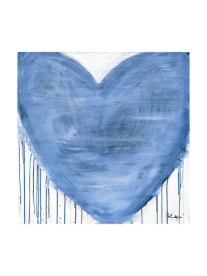 Violets Are Blue Drippy Heart Art Print