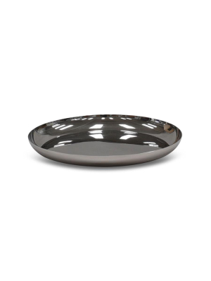 Modern Medium Platter In Stainless Steel