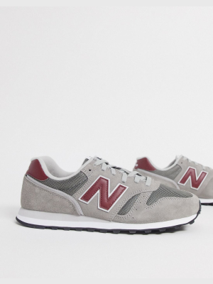 New Balance 373 Sneakers In Gray And Red