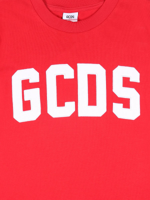 Gcds Kids Logo Embroidered T-shirt