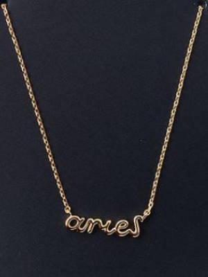 The Del Dainty Horoscope Script Necklace